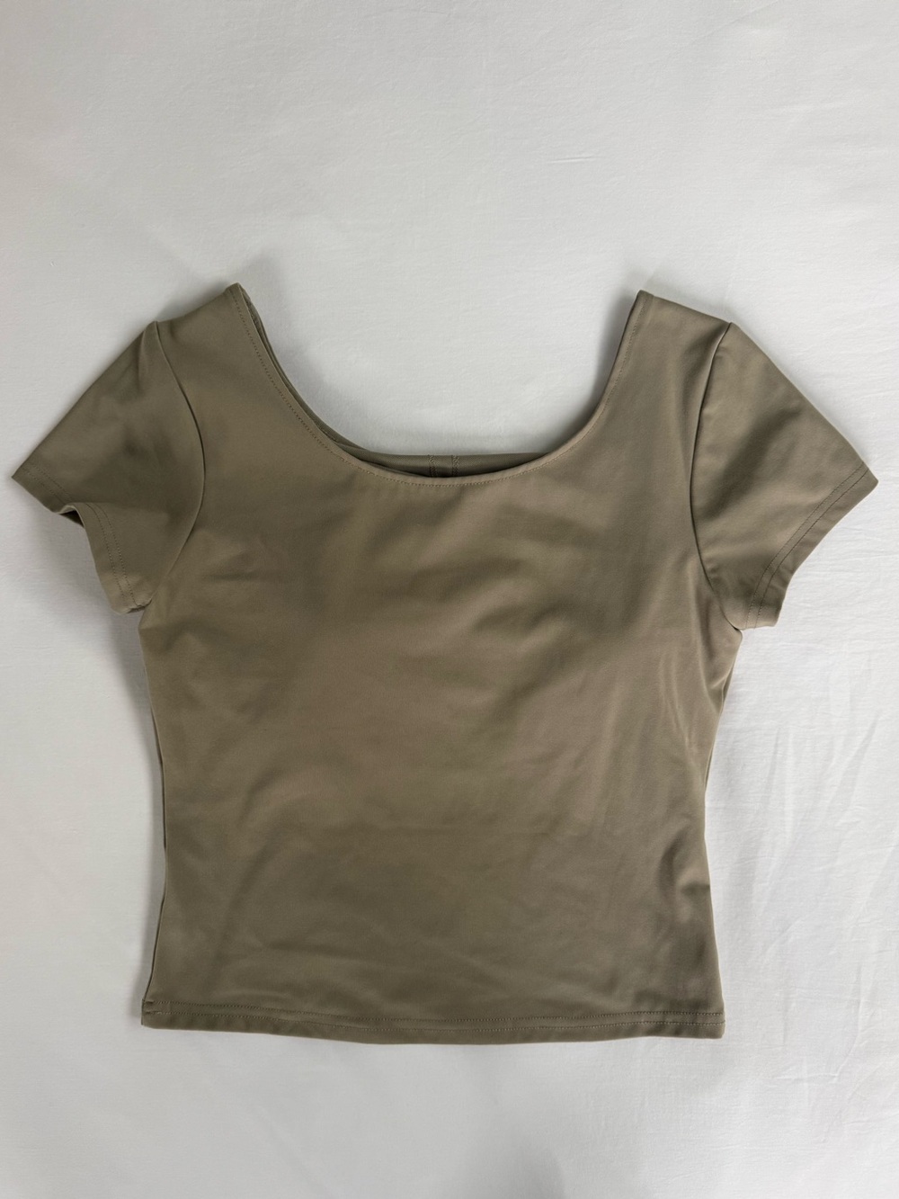 Apana Olive Scoop Neck Athletic Top